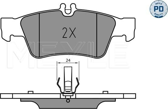 Meyle 025 233 3516/PD - Brake Pad Set, disc brake autospares.lv