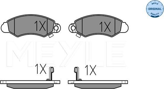 Meyle 025 232 9614/W - Brake Pad Set, disc brake autospares.lv