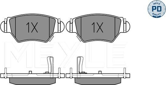 Meyle 025 232 5817/PD - Brake Pad Set, disc brake autospares.lv