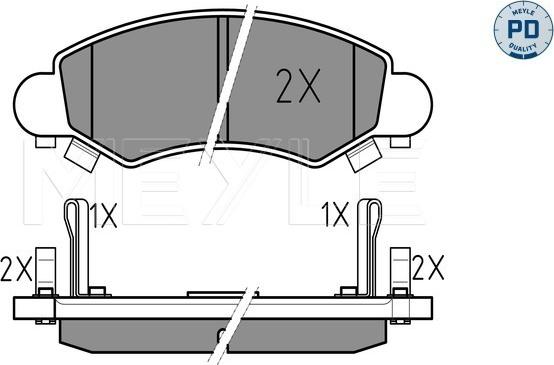 Meyle 025 232 5316/PD - Brake Pad Set, disc brake autospares.lv