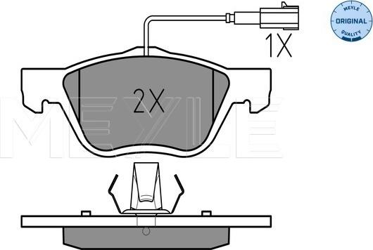 Meyle 025 232 8919/W - Brake Pad Set, disc brake autospares.lv