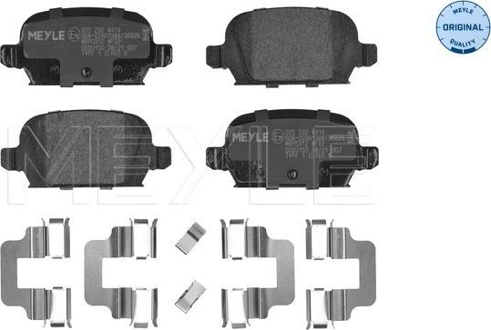 Meyle 025 232 8414 - Brake Pad Set, disc brake autospares.lv