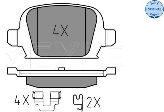 Meyle 025 232 8414 - Brake Pad Set, disc brake autospares.lv