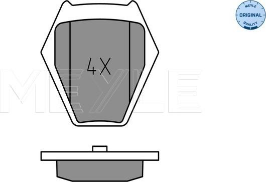 Meyle 025 232 8017/W - Brake Pad Set, disc brake autospares.lv