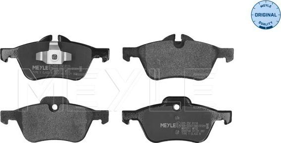 Meyle 025 232 8118 - Brake Pad Set, disc brake autospares.lv