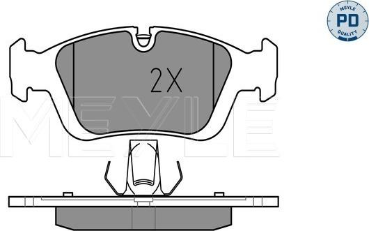 Meyle 025 232 8717/PD - Brake Pad Set, disc brake autospares.lv