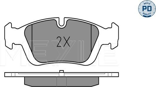 Meyle 025 232 8717/PD - Brake Pad Set, disc brake autospares.lv