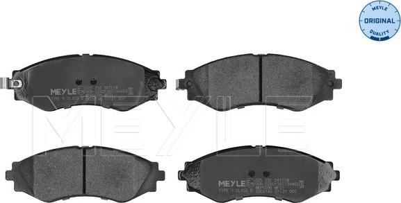 Meyle 025 232 3417/W - Brake Pad Set, disc brake autospares.lv