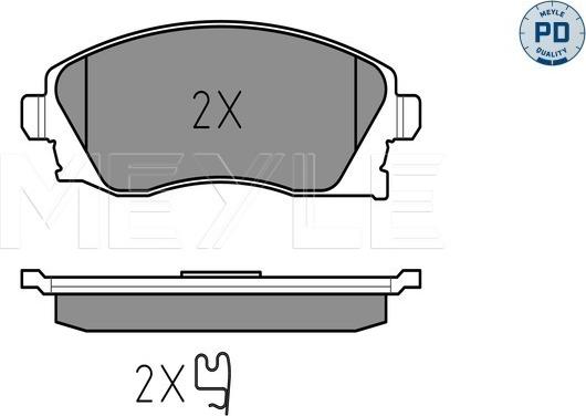 Meyle 025 232 2517/PD - Brake Pad Set, disc brake autospares.lv