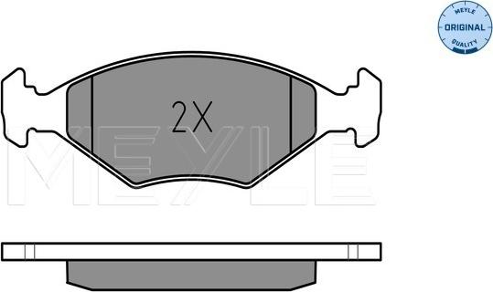 Meyle 025 232 2018/W - Brake Pad Set, disc brake autospares.lv