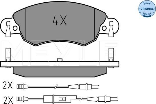 Meyle 025 232 7617/W - Brake Pad Set, disc brake autospares.lv