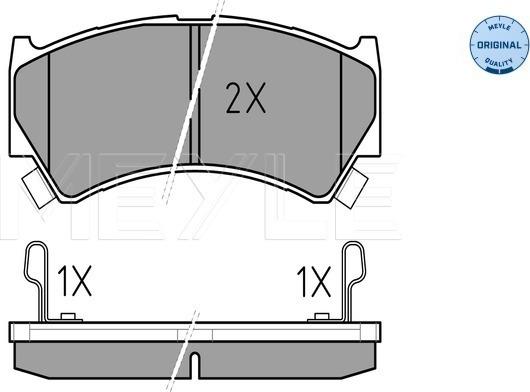 Meyle 025 237 9515/W - Brake Pad Set, disc brake autospares.lv