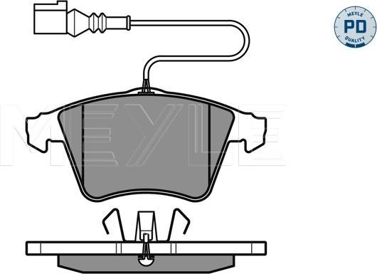 Meyle 025 237 4719/PD - Brake Pad Set, disc brake autospares.lv