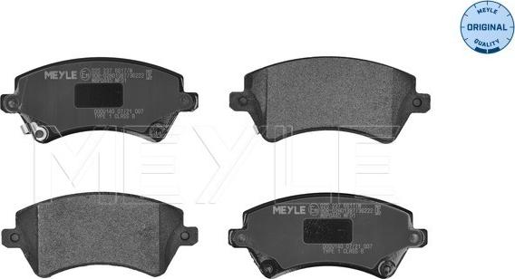 Meyle 025 237 6617/W - Brake Pad Set, disc brake autospares.lv