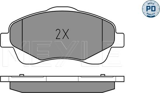 Meyle 025 237 6819/PD - Brake Pad Set, disc brake autospares.lv