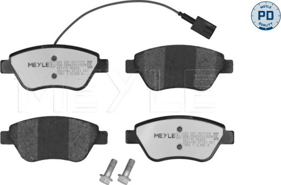 Meyle 025 237 0517/PD - Brake Pad Set, disc brake autospares.lv