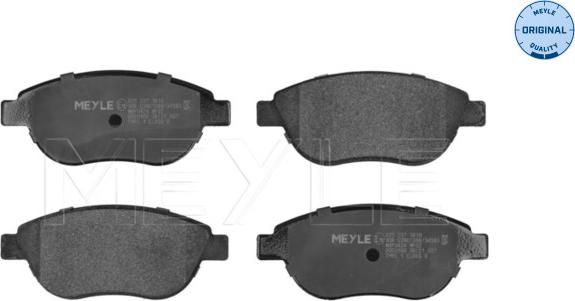 Meyle 025 237 0819 - Brake Pad Set, disc brake autospares.lv