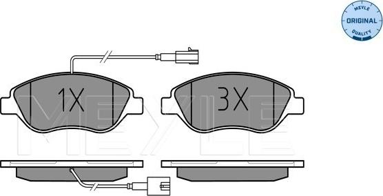 Meyle 025 237 1218/W - Brake Pad Set, disc brake autospares.lv