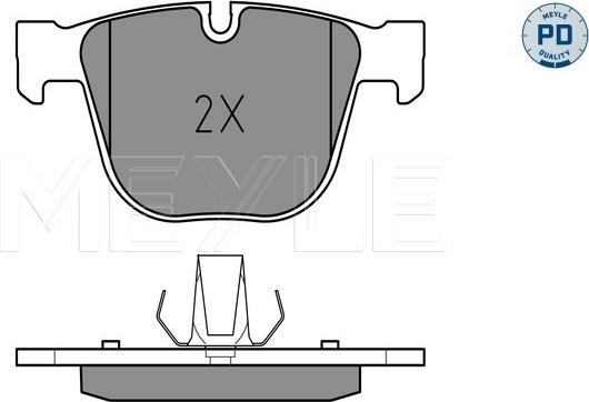 Meyle 025 237 3017/PD - Brake Pad Set, disc brake autospares.lv