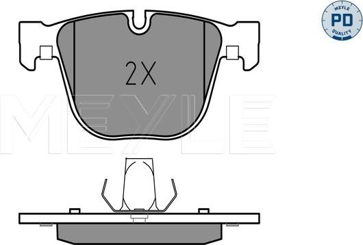 Meyle 025 237 3116/PD - Brake Pad Set, disc brake autospares.lv