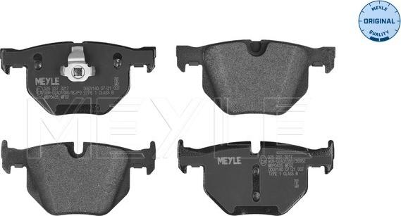 Meyle 025 237 3217 - Brake Pad Set, disc brake autospares.lv