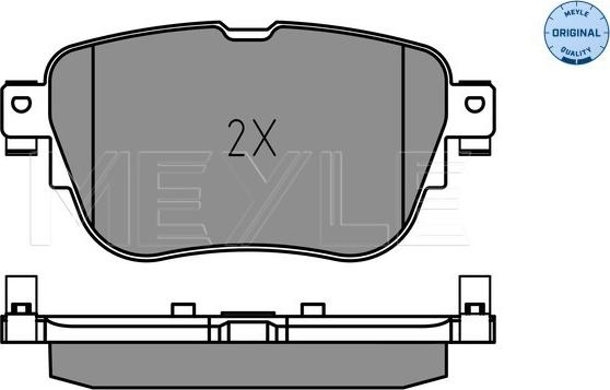 Meyle 025 224 3716 - Brake Pad Set, disc brake autospares.lv