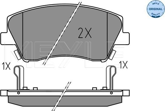 Meyle 025 225 1817 - Brake Pad Set, disc brake autospares.lv