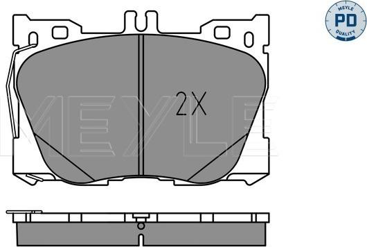 Meyle 025 225 8618/PD - Brake Pad Set, disc brake autospares.lv