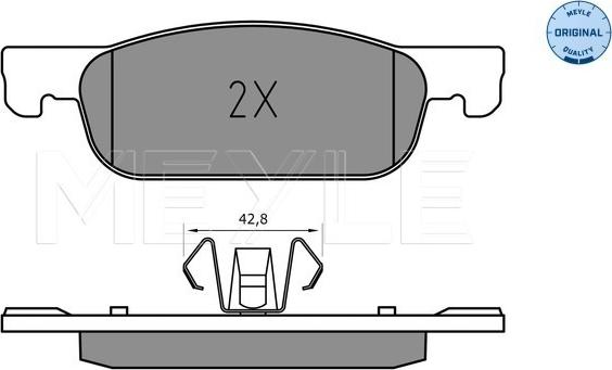 Meyle 025 225 2517 - Brake Pad Set, disc brake autospares.lv