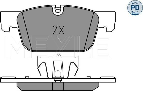 Meyle 025 220 9817/PD - Brake Pad Set, disc brake autospares.lv