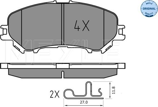 Meyle 025 220 6518 - Brake Pad Set, disc brake autospares.lv