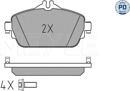 Meyle 025 220 3219/PD - Brake Pad Set, disc brake autospares.lv