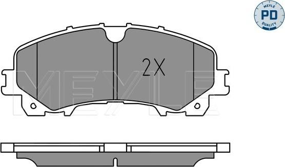 Meyle 025 221 1716/PD - Brake Pad Set, disc brake autospares.lv