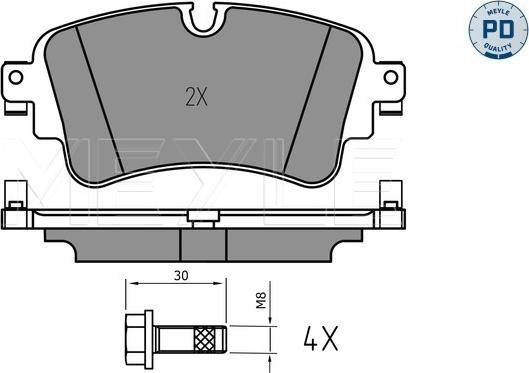 Meyle 025 223 0817/PD - Brake Pad Set, disc brake autospares.lv