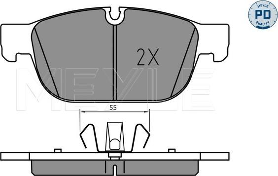 Meyle 025 223 1719/PD - Brake Pad Set, disc brake autospares.lv