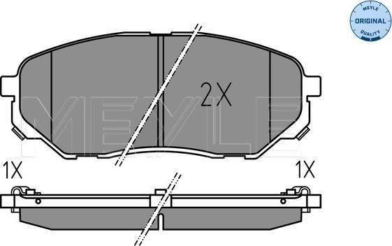 Meyle 025 223 8017 - Brake Pad Set, disc brake autospares.lv