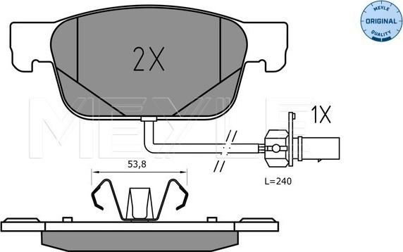 Meyle 025 223 8317 - Brake Pad Set, disc brake autospares.lv