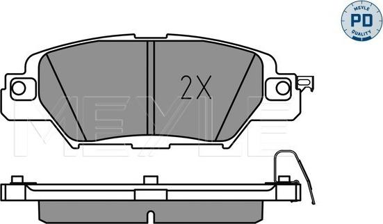 Meyle 025 223 3214/PD - Brake Pad Set, disc brake autospares.lv