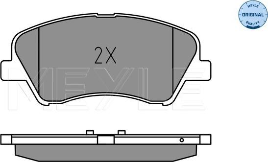 Meyle 025 222 2818 - Brake Pad Set, disc brake autospares.lv