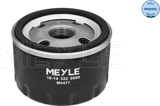 Meyle 16-14 322 0000 - Oil Filter autospares.lv