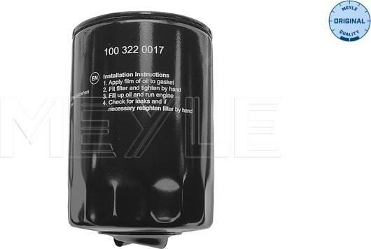 Meyle 100 322 0017 - Oil Filter autospares.lv