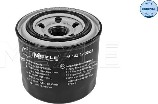 Meyle 35-14 322 0002 - Oil Filter autospares.lv