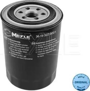 Meyle 36-14 322 0001 - Oil Filter autospares.lv