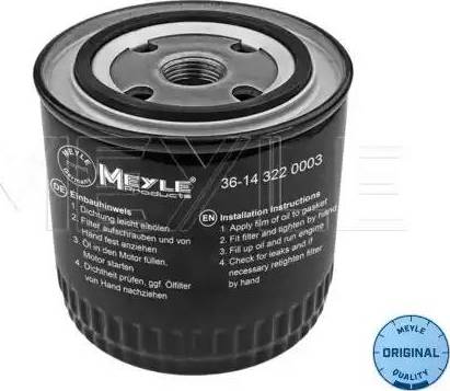 Meyle 36-14 322 0003 - Oil Filter autospares.lv