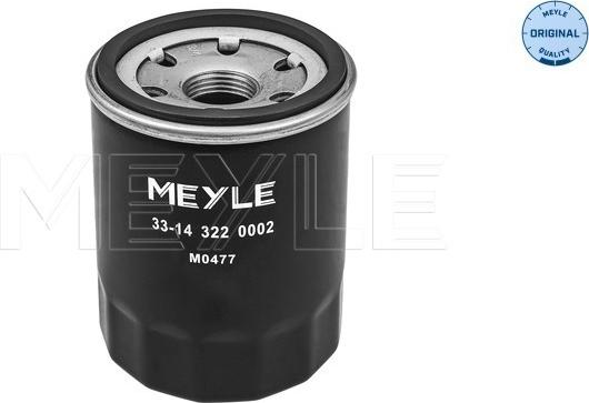 Meyle 33-14 322 0002 - Oil Filter autospares.lv