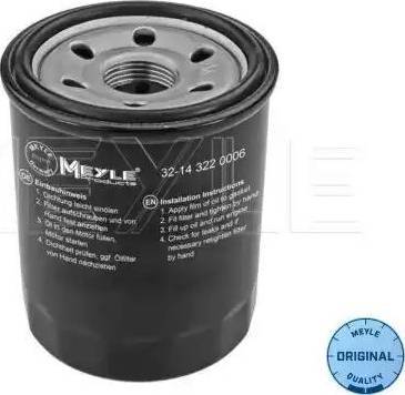 Meyle 32-14 322 0006 - Oil Filter autospares.lv
