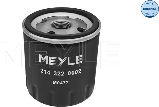 Meyle 214 322 0002 - Oil Filter autospares.lv