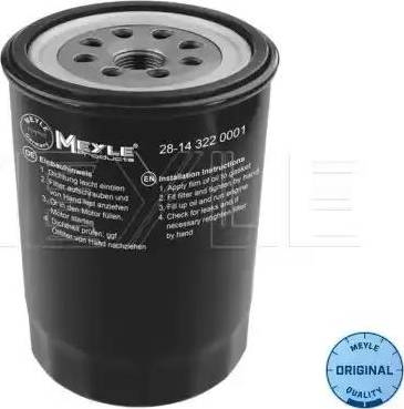 Meyle 28-14 322 0001 - Oil Filter autospares.lv