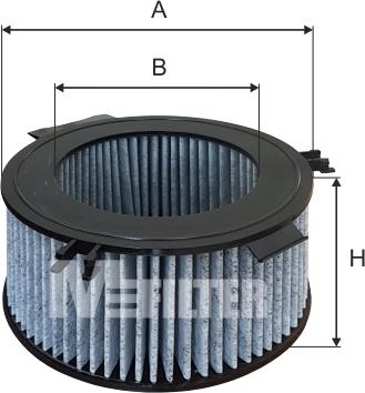 Mfilter A 958C - Filter, interior air autospares.lv