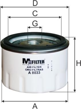 Mfilter A 8033 - Air Filter, turbocharger autospares.lv